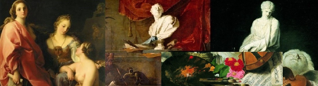 Tre allegorie delle arti: Pompeo Batoni, Pierre Subleyras, Jean-Siméon Chardin