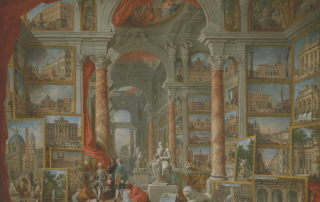 Giovanni Paolo Panini, Galleria immaginaria di vedute di Roma antica, 1757, olio su tela, New York, The Metropolitan Museum of Art