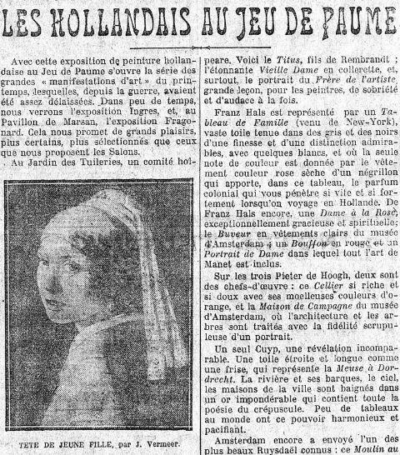 Un ritaglio da L’Écho de Paris, 24 aprile 1921