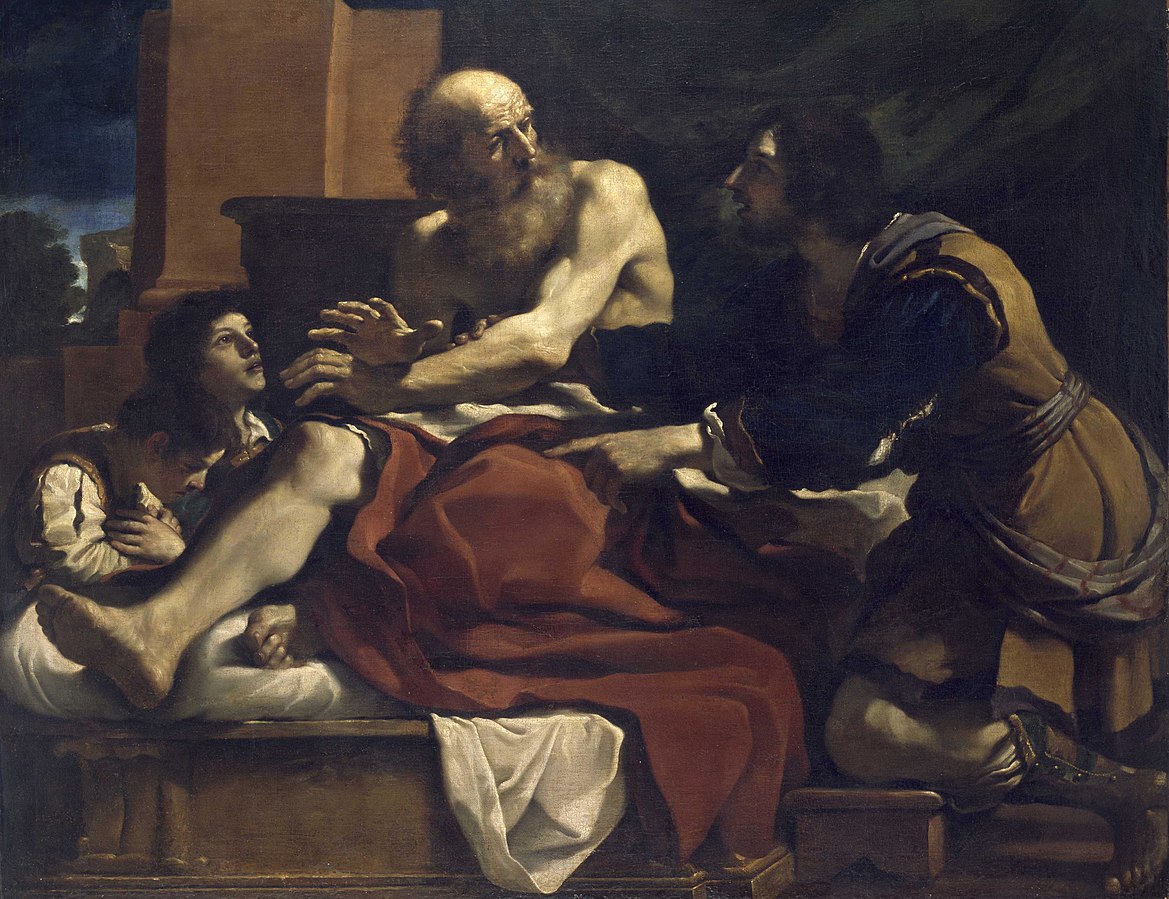 Guercino, Giacobbe benedice i figli di Giuseppe