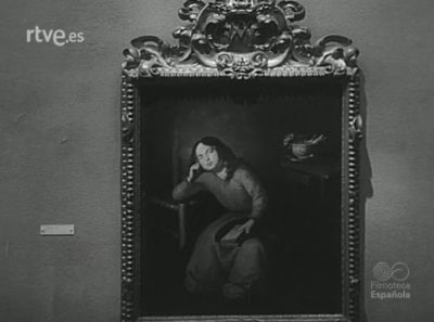 La Virgen niña dormida esposta al Casón del Buen Retiro (1964), Fotogramma NoDo